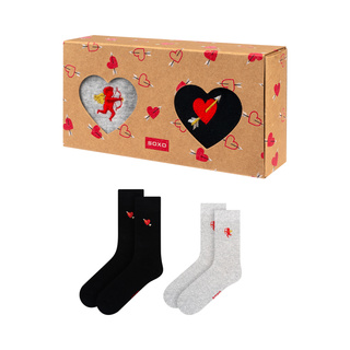 Chaussettes de la Saint-Valentin Soxo pour hommes en paquet - 2 paires