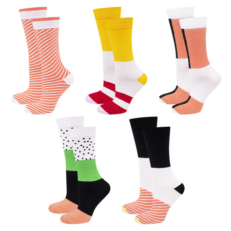 Lot de 5x chaussettes colorées SOXO sushi dans une boîte 