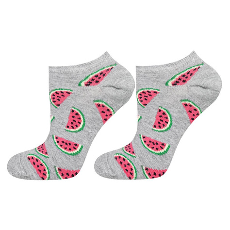 Lot de 2x chaussettes SOXO pour femmes - crème glacée et pastèque