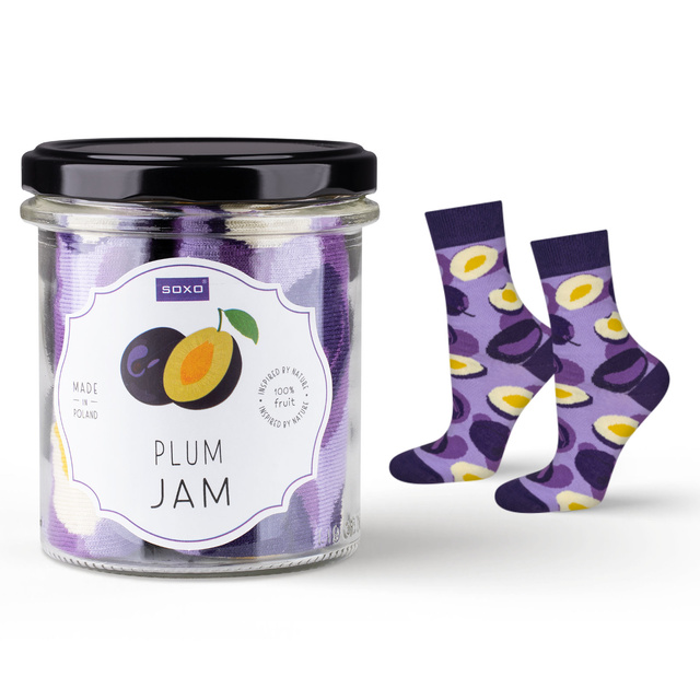 Chaussettes pour femmes SOXO GOOD STUFF plum jam un pot
