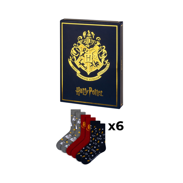 Calendrier de l’Avent avec Chaussettes Harry Potter  6-Pack