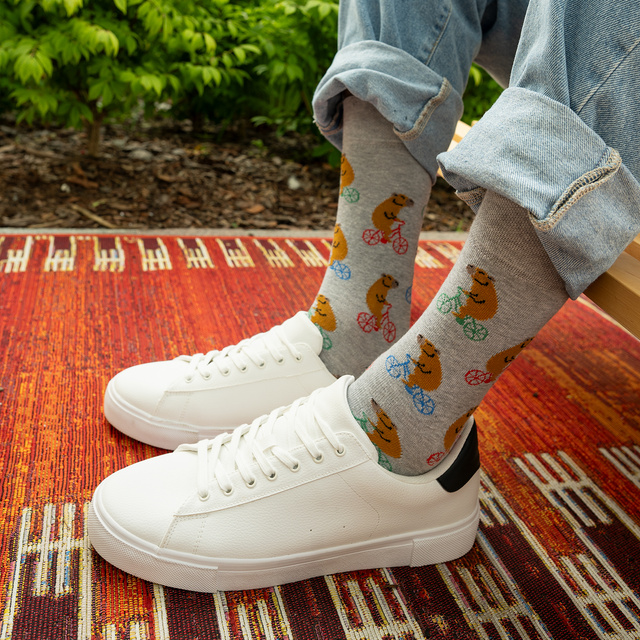 Chaussettes cyclistes capybara SOXO pour hommes - 2 