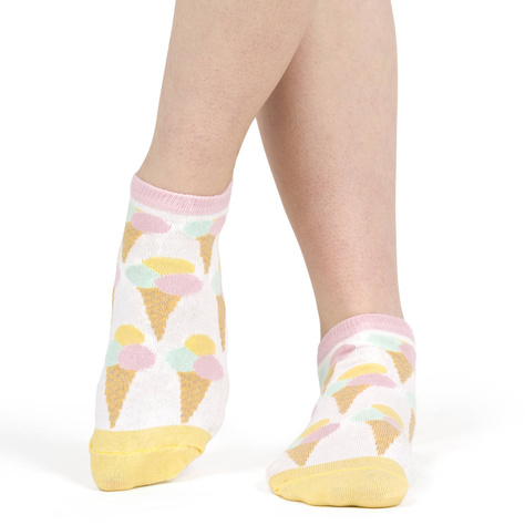 Lot de 2x chaussettes SOXO pour femmes - crème glacée et pastèque