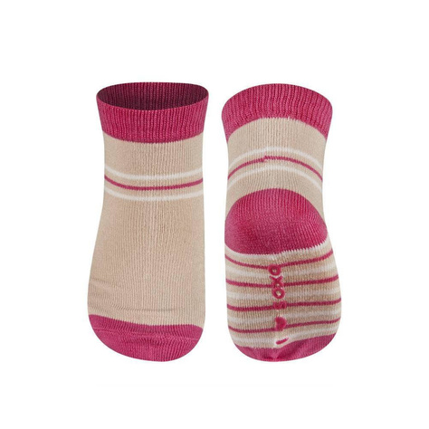 Chaussettes bébé beige SOXO avec modal rayé 