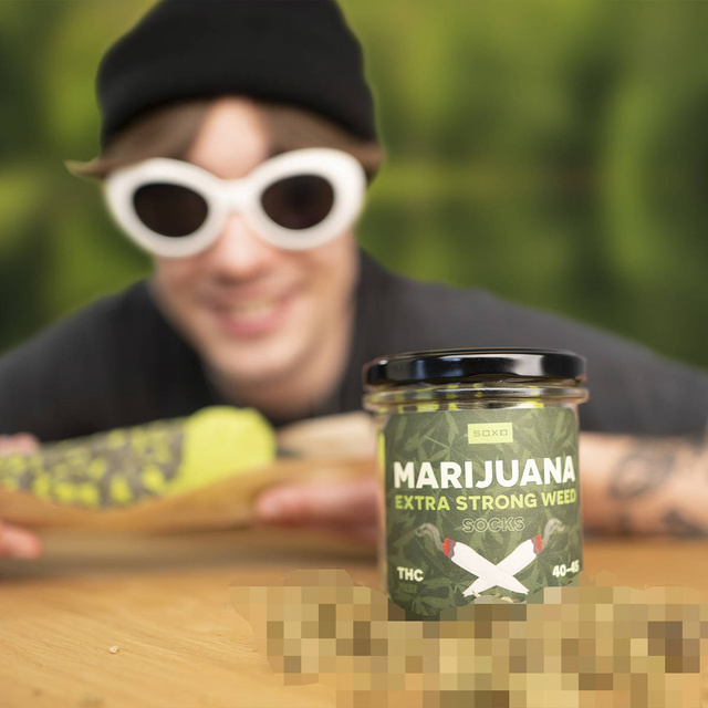 Chaussettes colorées pour hommes SOXO GOOD STUFF marijuana