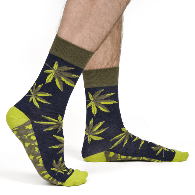Chaussettes colorées pour hommes SOXO GOOD STUFF marijuana