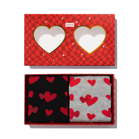 Chaussettes pour hommes SOXO Cœurs - 2 paires
