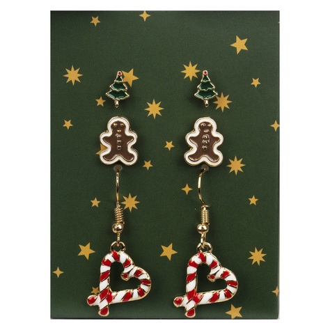 SOXO | Boucles d'oreilles sapin de Noël | Cake folk | Bâtons de Noël | Idée cadeau pour elle | Noël