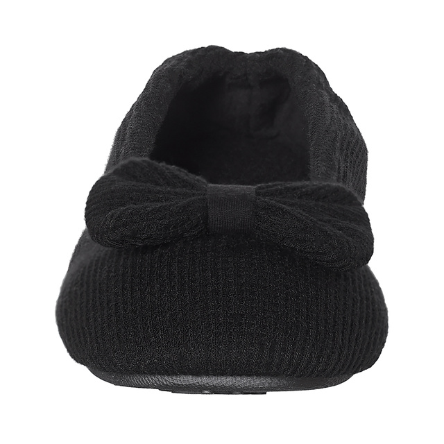 Ballerines SOXO pour femmes, noires avec noeud