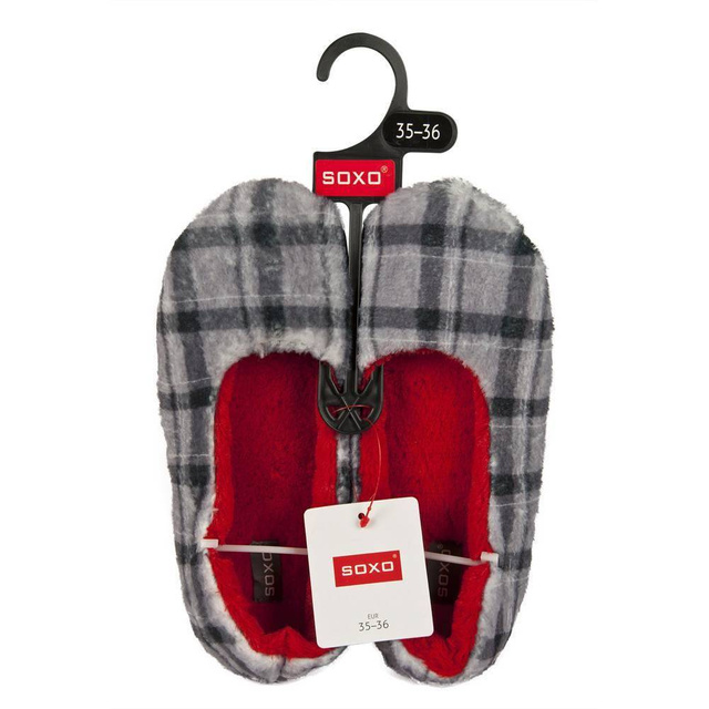 Ballerina SOXO plaid à semelles dures
