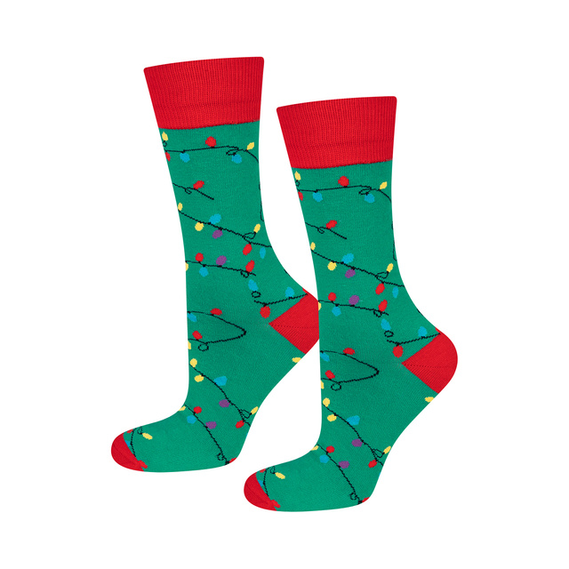 Set 4x chaussettes colorées pour hommes SOXO GOOD STUFF joyeux Noël cadeau chaussettes en coton