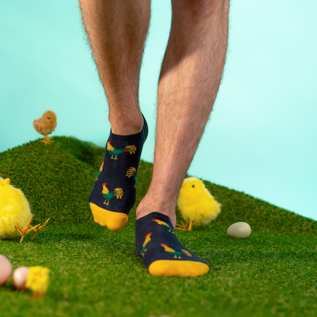 2x Pieds d'homme de Pâques SOXO colorés pour lui