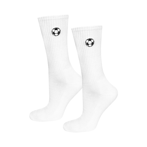 Chaussettes SOXO blanches avec broderie pour hommes - 5 paires 