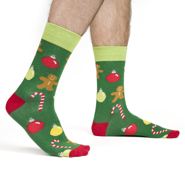 Lot de 2 chaussettes de Noël colorées pour hommes SOXO GOOD STUFF