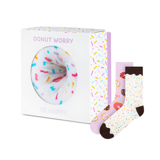 Chaussettes pour femmes SOXO GOOD STUFF donut dans une boîte