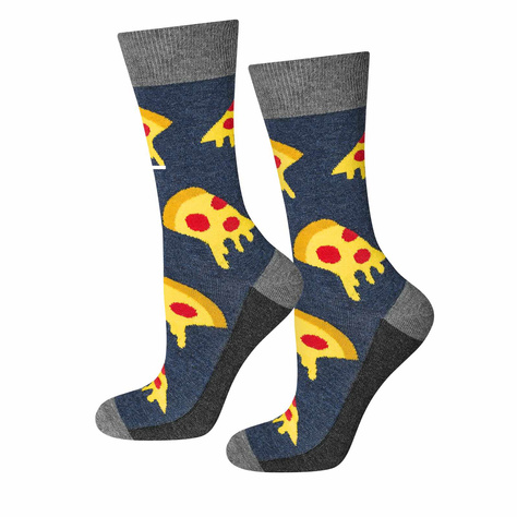 Chaussettes à pizza en coton coloré SOXO GOOD STUFF pour hommes