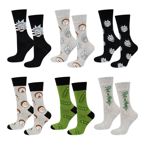 Calendrier de l'Avent Rick and Morty Lot de 6x chaussettes SOXO Hommes