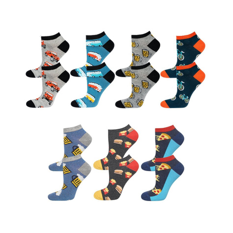 Lot de 7 chaussettes pour hommes SOXO GOOD STUFF couleur pizza