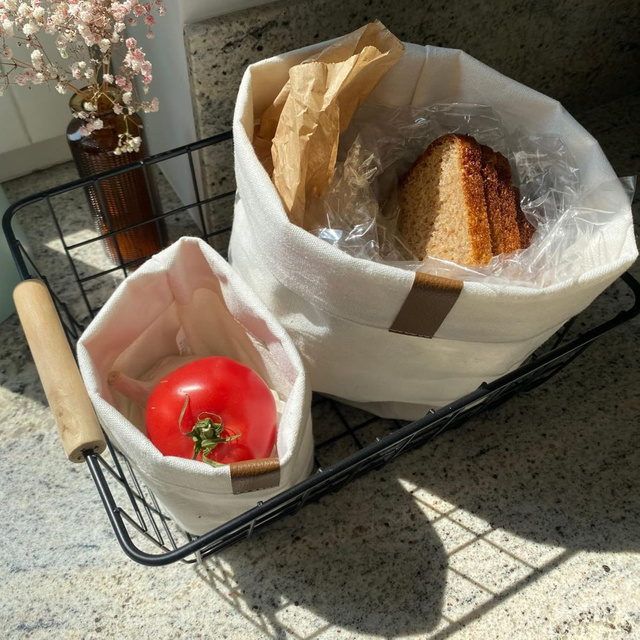 Lot de 3x corbeille de salle de bain Momo Way beige 10/13/16 cm