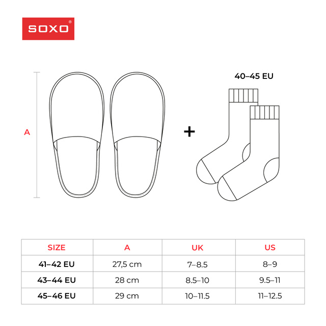 Lot de 1x Chaussettes colorées SOXO Superman et 1x Chaussons homme Superman