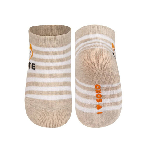 Lot de 6x chaussettes bébé SOXO blanches avec lettrage ABS