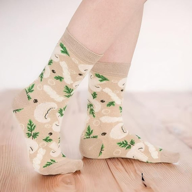 Chaussettes pour hommes | Soupe aux champignons SOXO GOOD STUFF pour femmes en boîte, joyeuse, colorée comme cadeau pour lui | pour elle unisexe