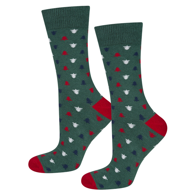 Set 3x chaussettes colorées pour hommes SOXO GOOD STUFF joyeux Noël cadeau chaussettes en coton