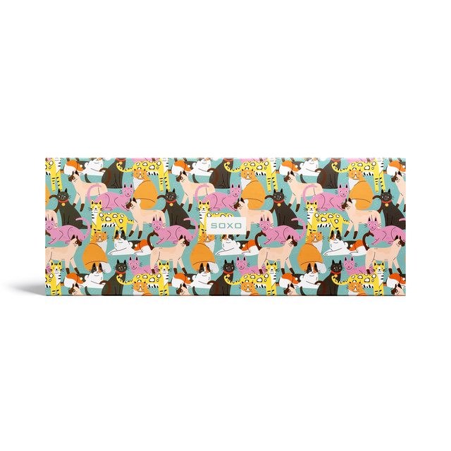 Chaussettes pour femmes SOXO chats en emballage - 3 paires