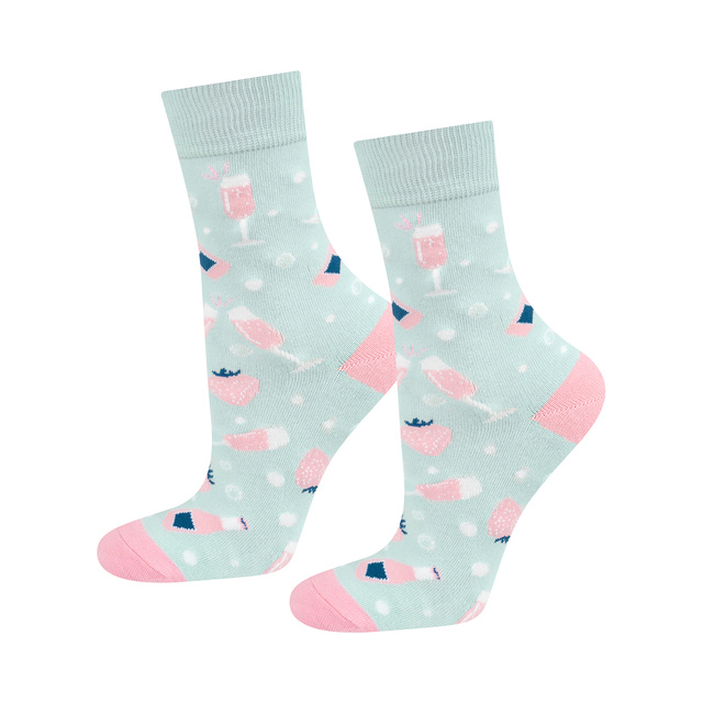Ensemble de 2x chaussettes pour femmes SOXO joyeux Prosecco dans une bouteille un cadeau pour elle