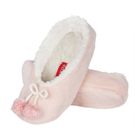 Ballerina SOXO ballerines en peluche avec pompons