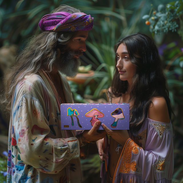 Lot de 3x chaussettes pour femmes SOXO champignons dans un paquet édition premium