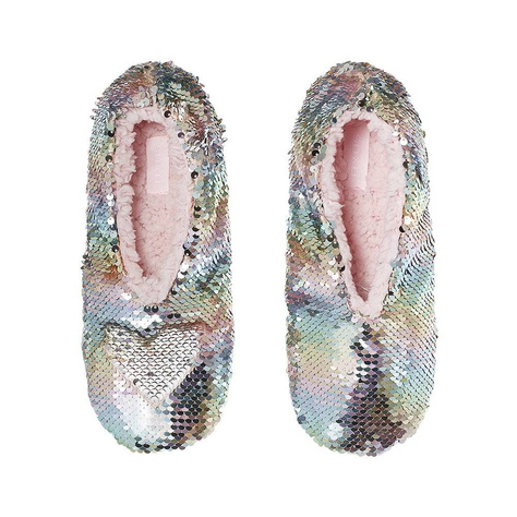 Chaussons ballerines femme SOXO à sequins et semelle souple