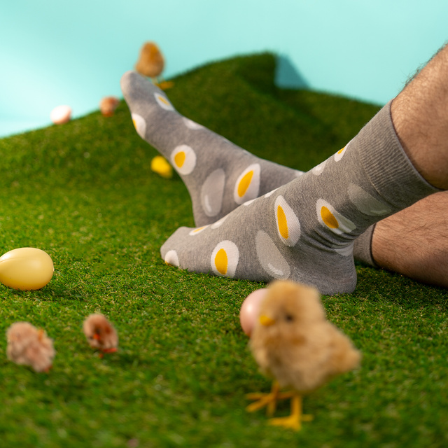 Paquet de chaussettes homme SOXO avec œuf et coq - 2 paires