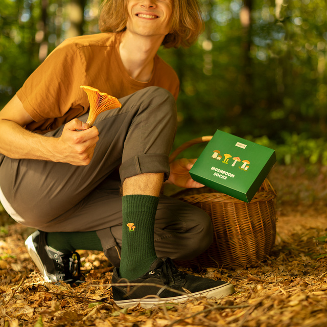 Lot de 4x chaussettes à champignons SOXO pour hommes dans un paquet édition premium