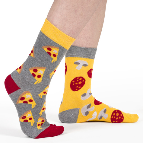 Lot de 5 chaussettes colorées pour femmes SOXO avec pizza