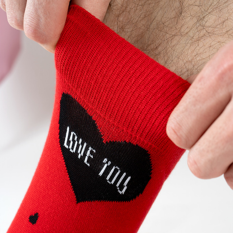 Chaussettes colorées pour hommes SOXO Cœurs - 2 paires