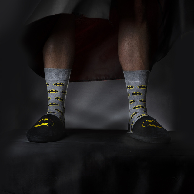 Chaussons pour hommes SOXO Batman DC Comics | dans un coffret cadeau