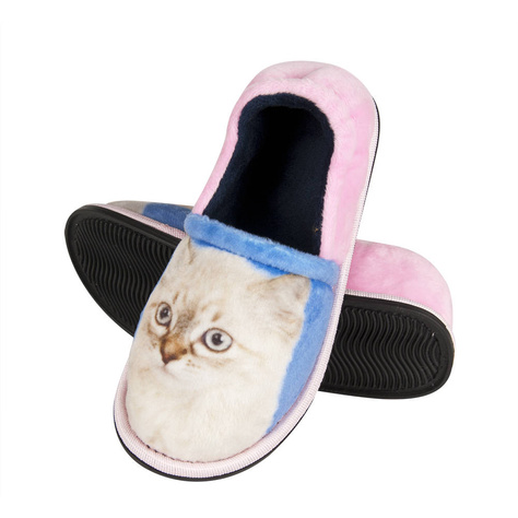 Chaussons roses pour enfants SOXO avec l'image d'un animal de compagnie