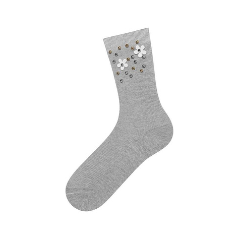 SOXO Women's socks with 'Pearls' white