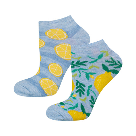 SOXO chaussettes colorées pour femmes coton non assorti citrons