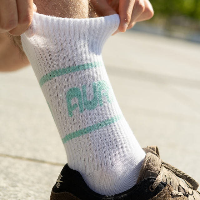 Chaussettes homme blanches AURA