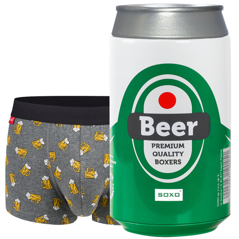 Caleçon de bière et chaussettes en canette pour homme SOXO | cadeau drôle pour un homme