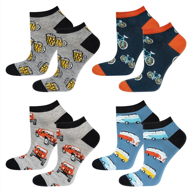 Lot de 4 chaussettes colorées SOXO GOOD STUFF pour homme