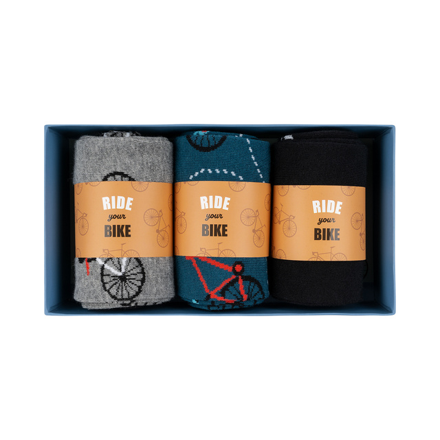 Chaussettes colorées pour hommes SOXO bicycle - 3 paires 