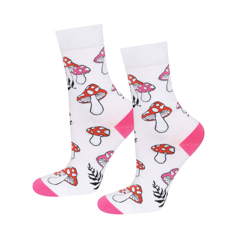 Ensemble de 2x chaussettes pour femmes SOXO champignons en cadeau