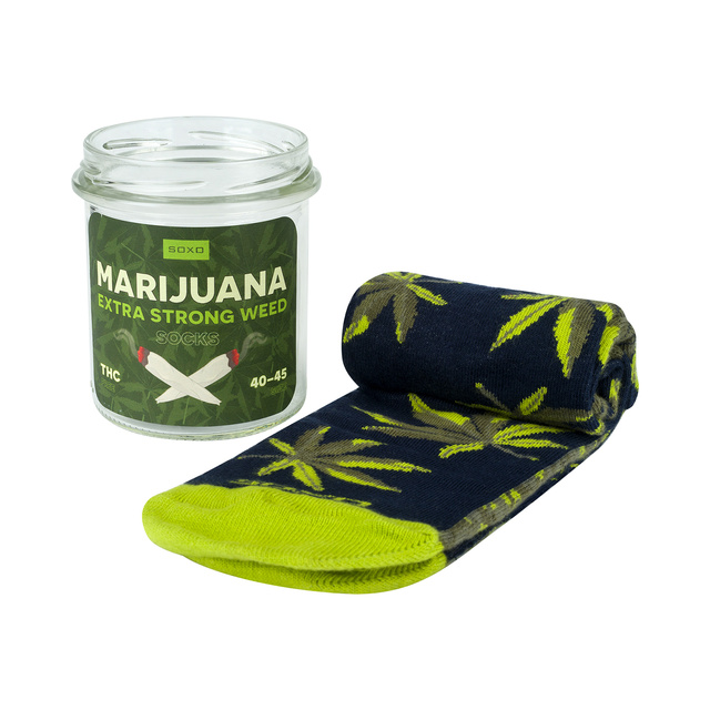 Chaussettes colorées pour hommes SOXO GOOD STUFF marijuana