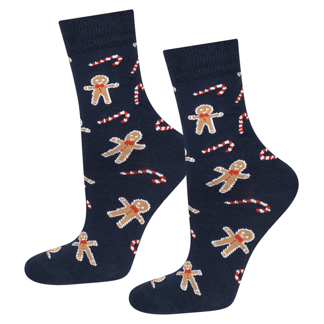 Set 4x Chaussettes colorées pour femmes et SOXO gris thermofor LARGE 1.8l en pull-over housse plein d'amour