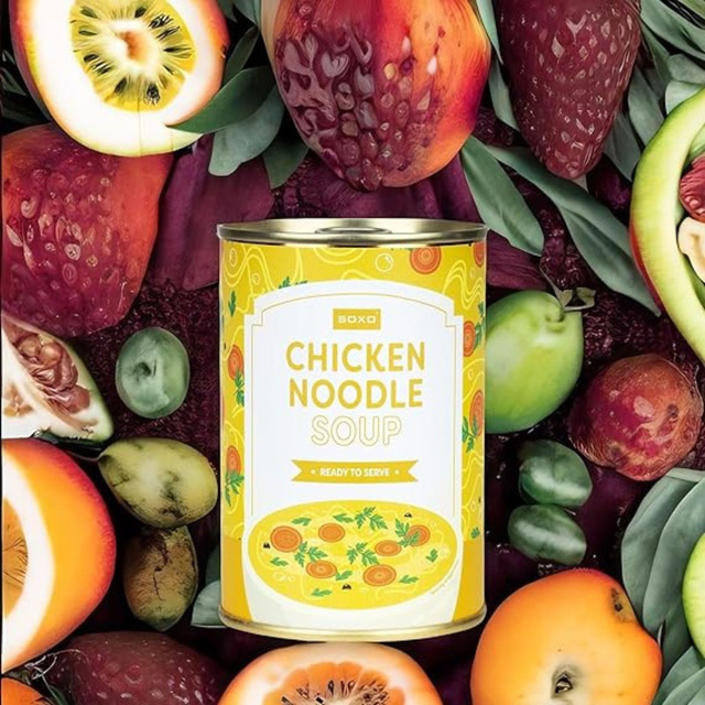 Chaussettes pour femmes | Chaussettes de soupe au poulet SOXO GOOD STUFF pour hommes en boîte comme cadeau pour elle | pour lui unisexe