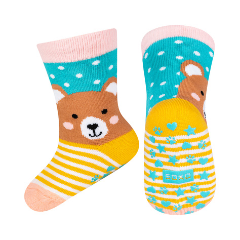 Lot de 3x chaussettes colorées pour enfants SOXO animaux | panda | ourson