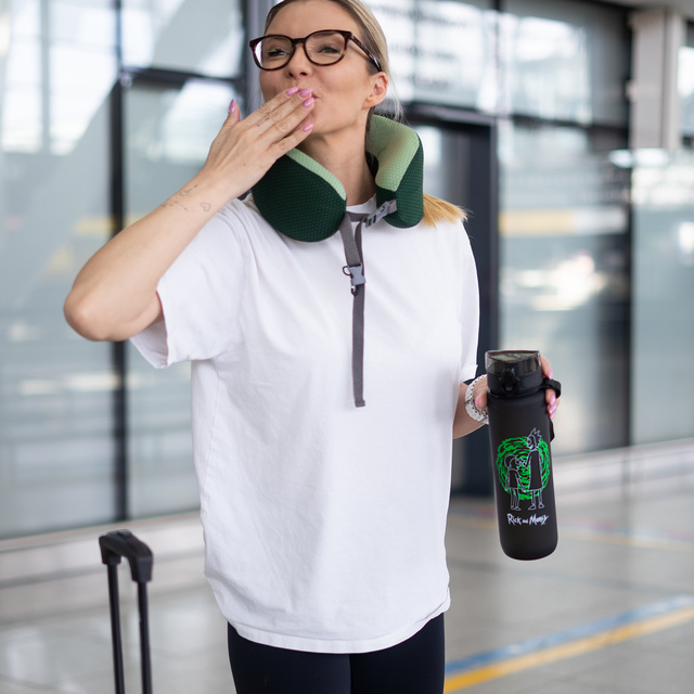 Bouteille d'eau 1L noire | durable et pratique | Rick and Morty